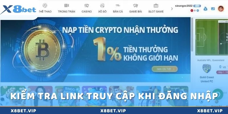 Chú ý kiểm tra đường link truy cập